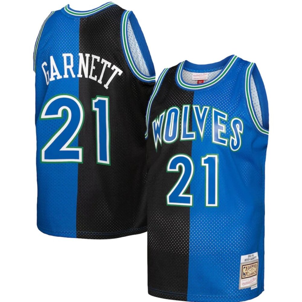 Minnesota Timberwolves Mitchell & Ness Kevin Garnett Split Swingman Jersey NWT M